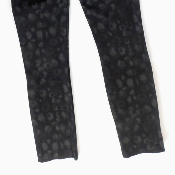 RAG & BONE Simone Leopard Print Zip Pocket Pants Black Gray Animal Crop Size 0 - Picture 12 of 16